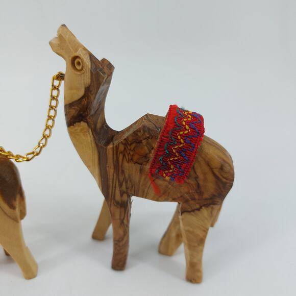 Nativity Donkey Camels Olive Wood Holy Land Figures Carved - Picture 7 of 16